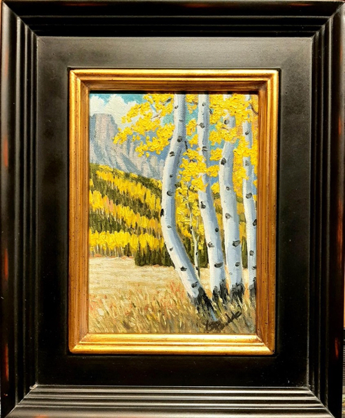 Fall Leaning Tree 7x5 $190 at Hunter Wolff Gallery